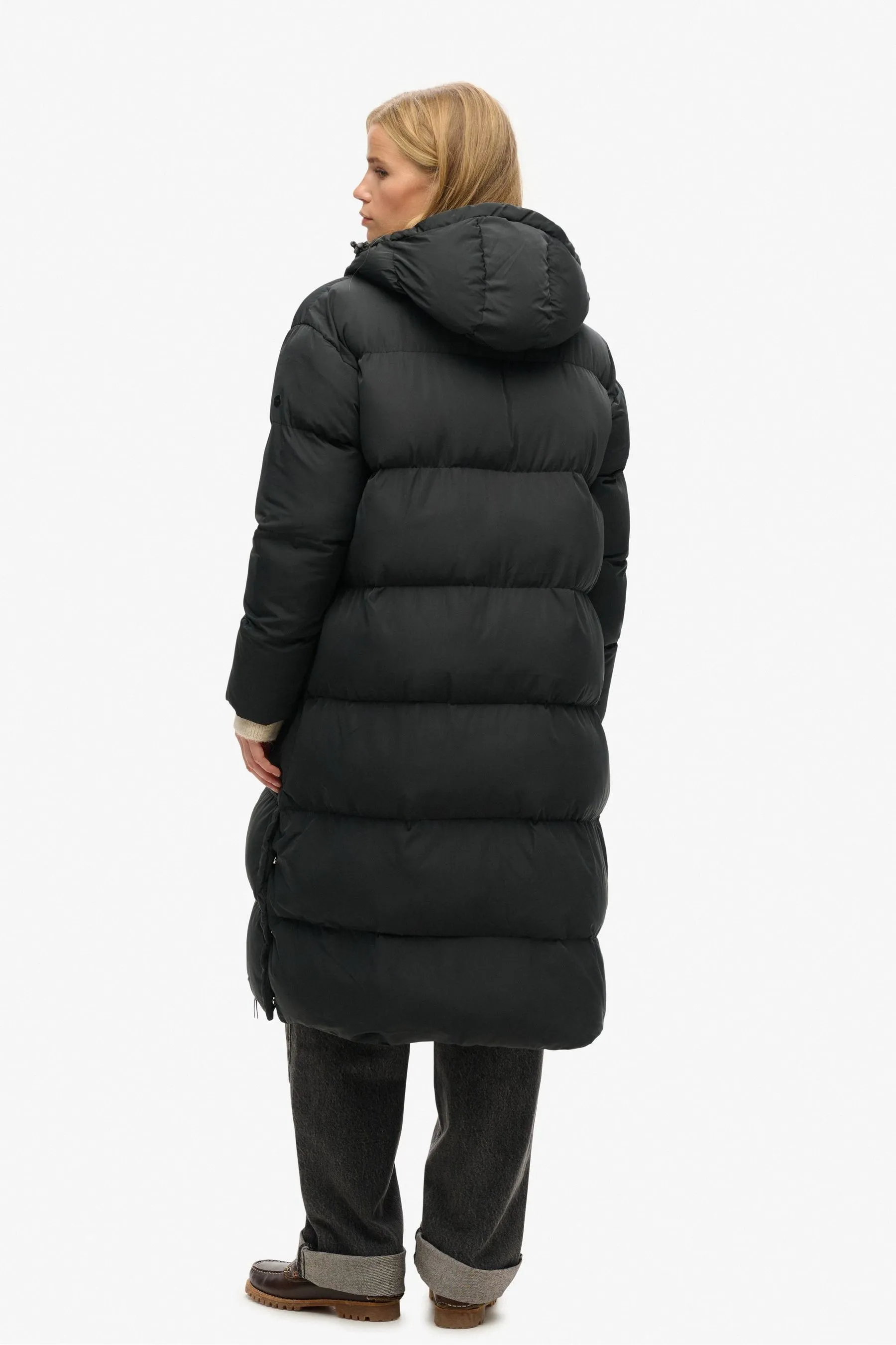 Superdry 100% Cotton Studios Longline Duvet Padded Coat    