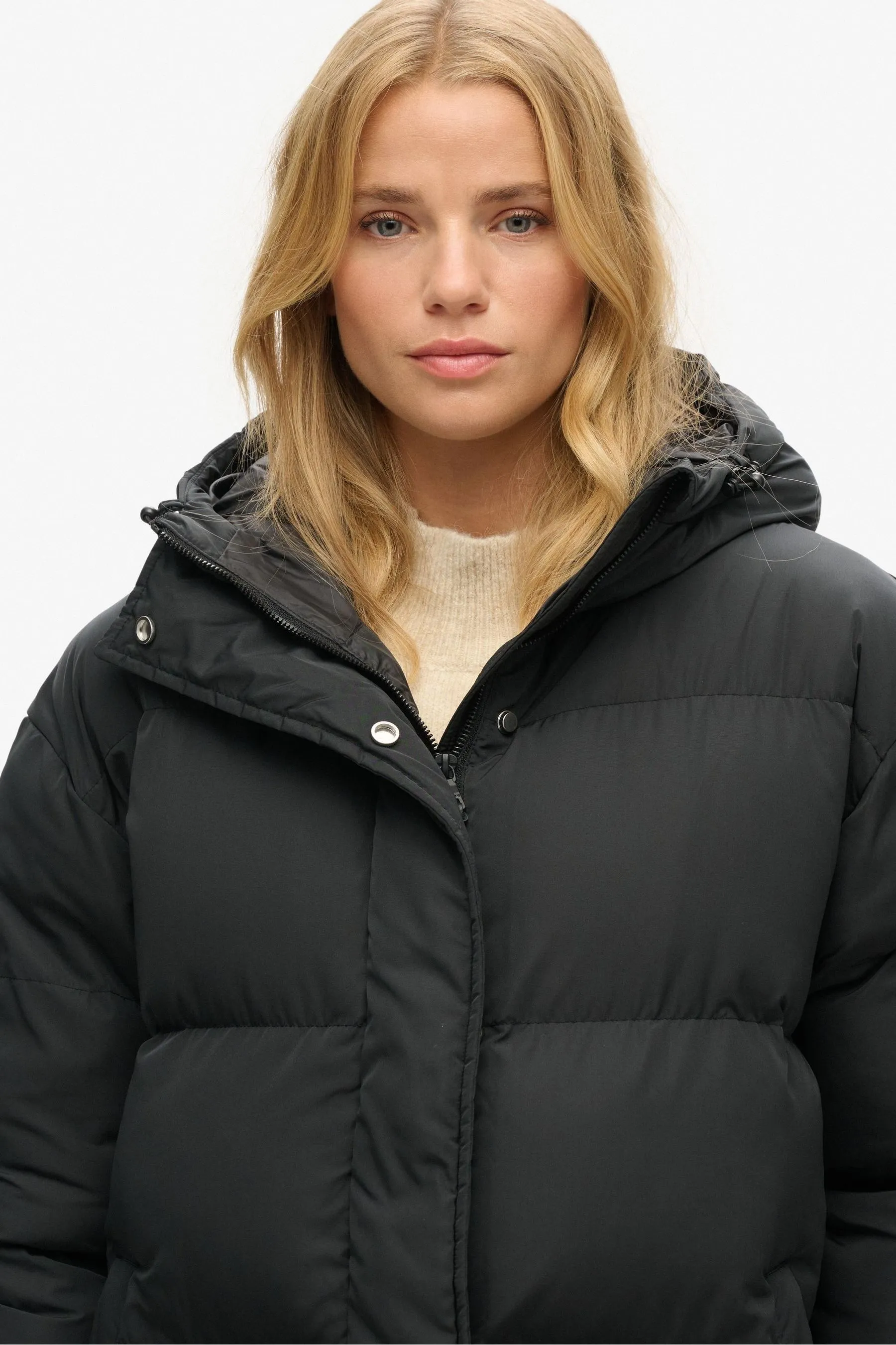 Superdry 100% Cotton Studios Longline Duvet Padded Coat    