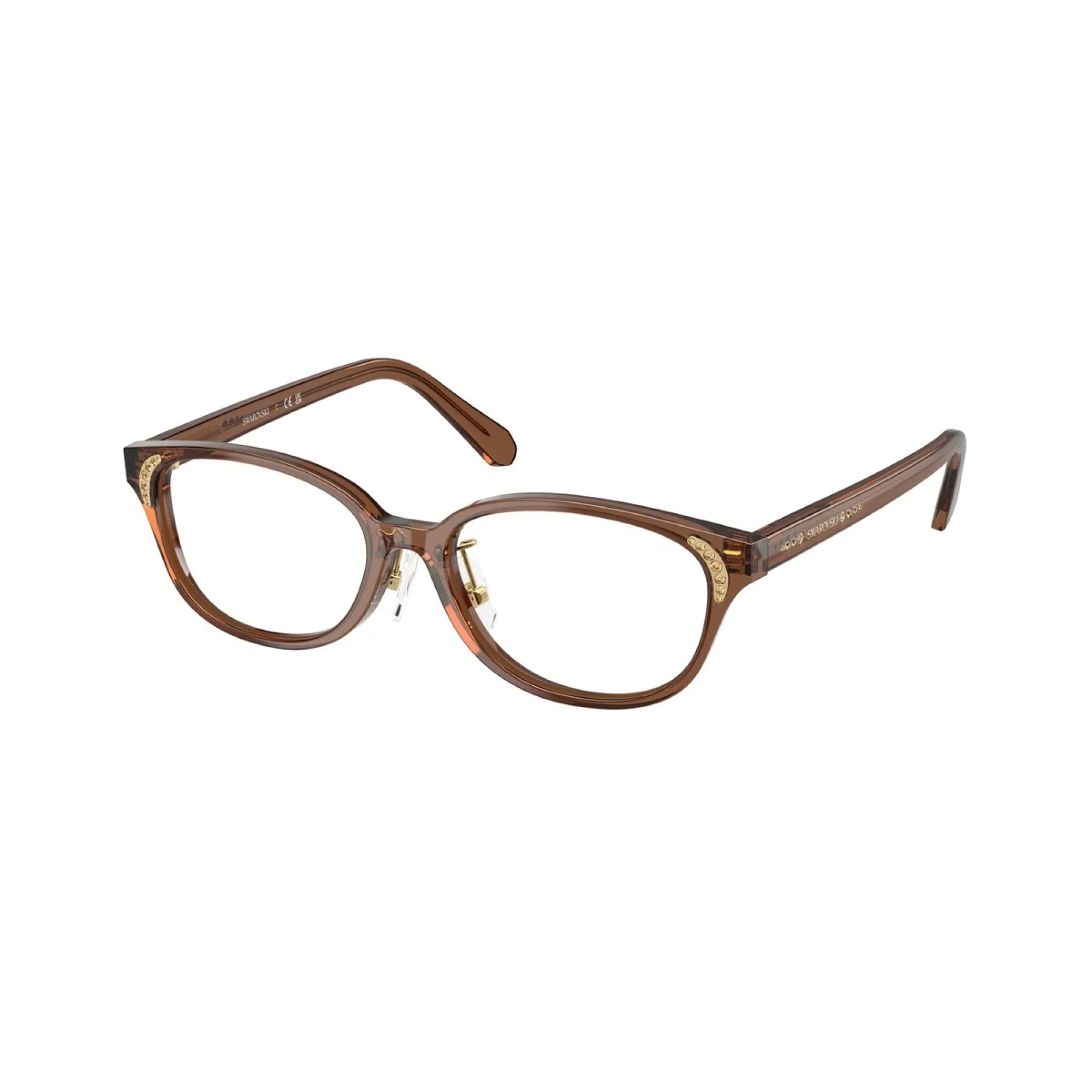   Swarovski SK 2040D - 1067 Marrone Trasparente | Occhiale Da Vista Donna 