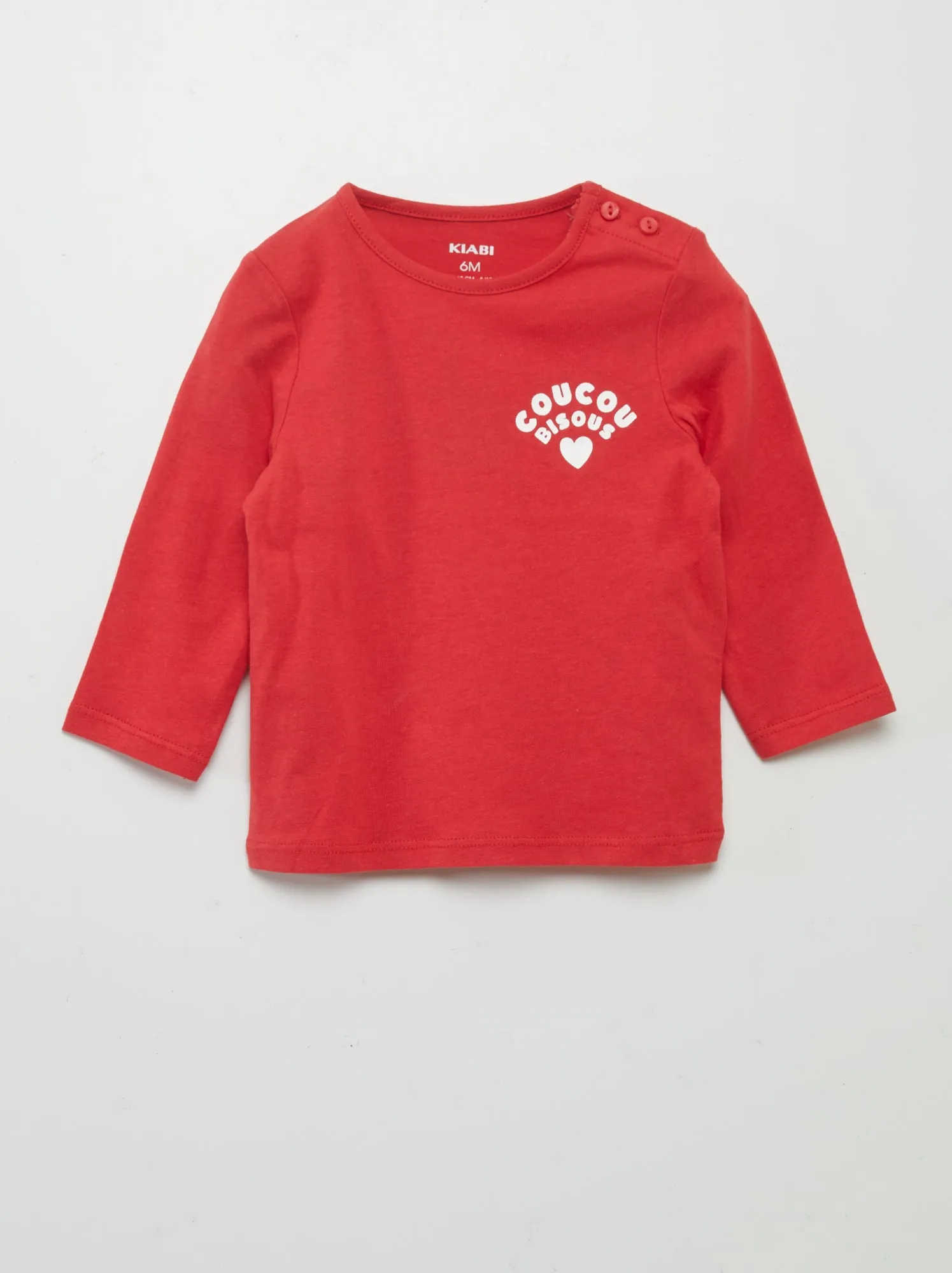 T-shirt con scritta - ROSSO