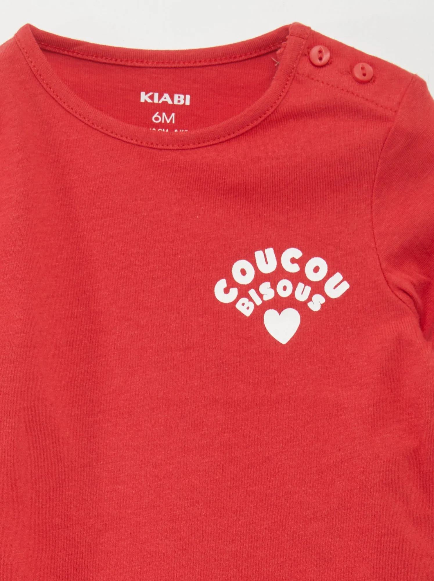 T-shirt con scritta - ROSSO
