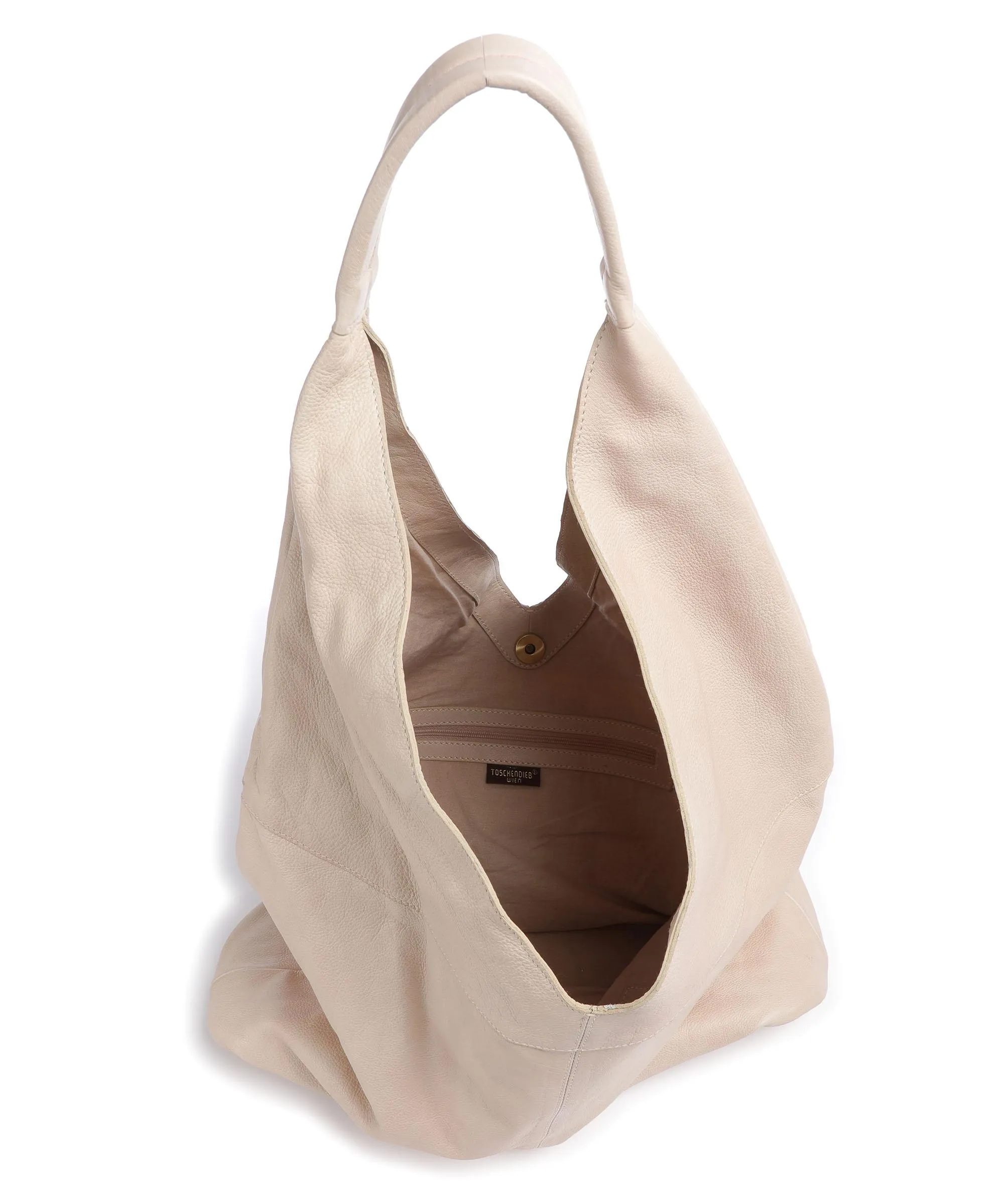  Taschendieb Wien Kohlmarkt 68 Borsa hobo pelle di vacchetta grana sabbia  