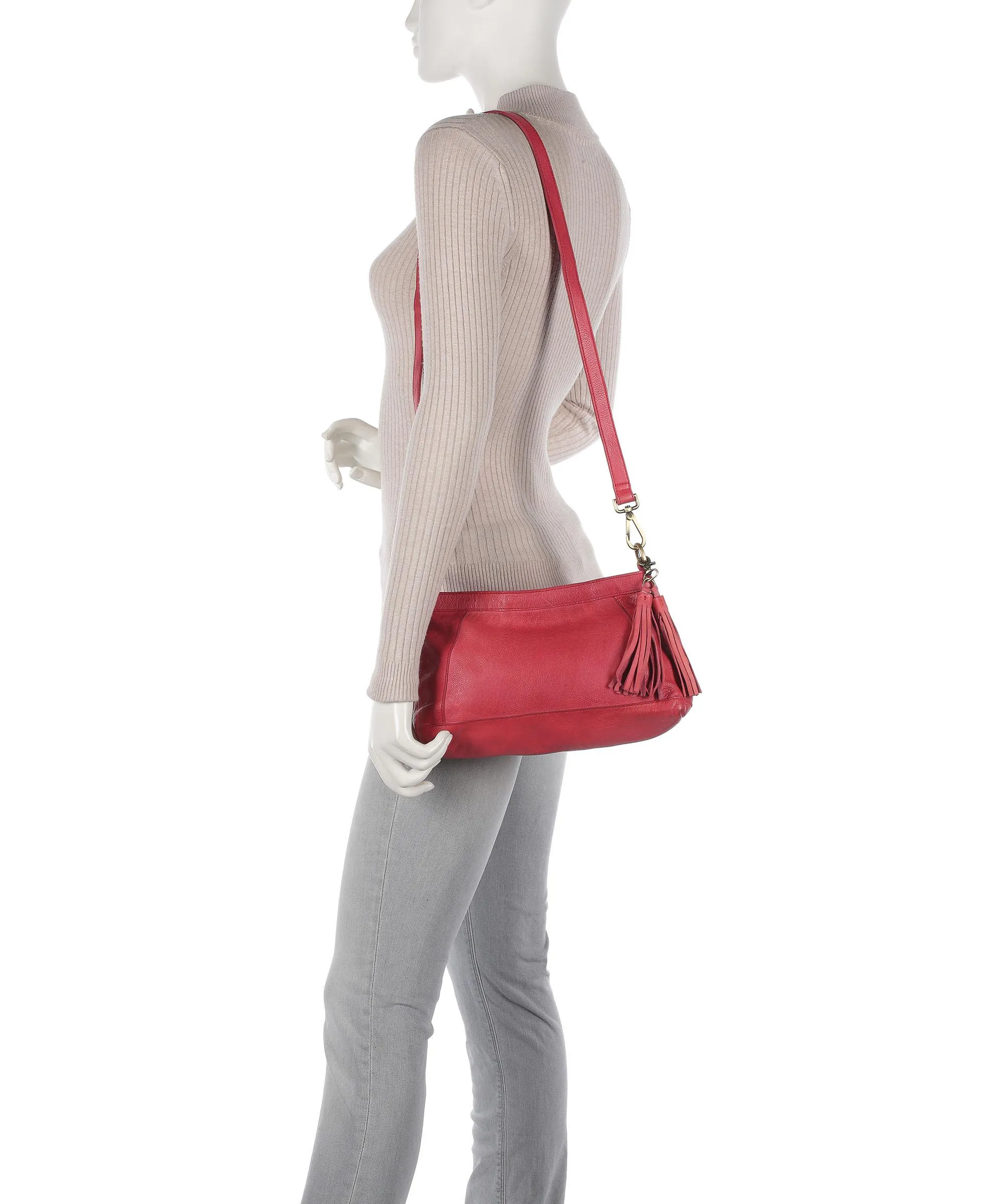  Taschendieb Wien Kohlmarkt 72 Borsa a spalla pelle di vacchetta grana pink  