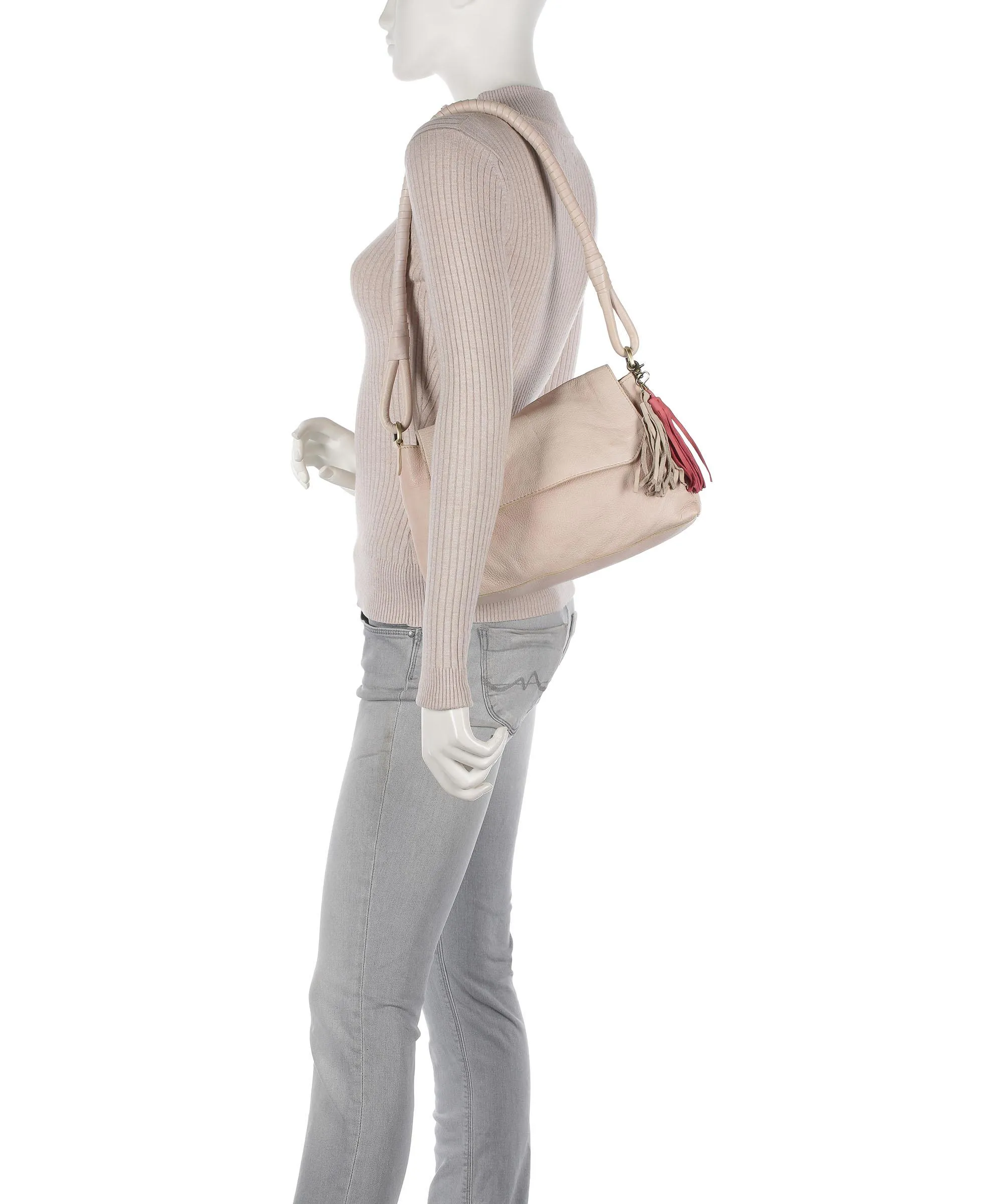  Taschendieb Wien Kohlmarkt 73 Borsa a spalla pelle di vacchetta grana beige  