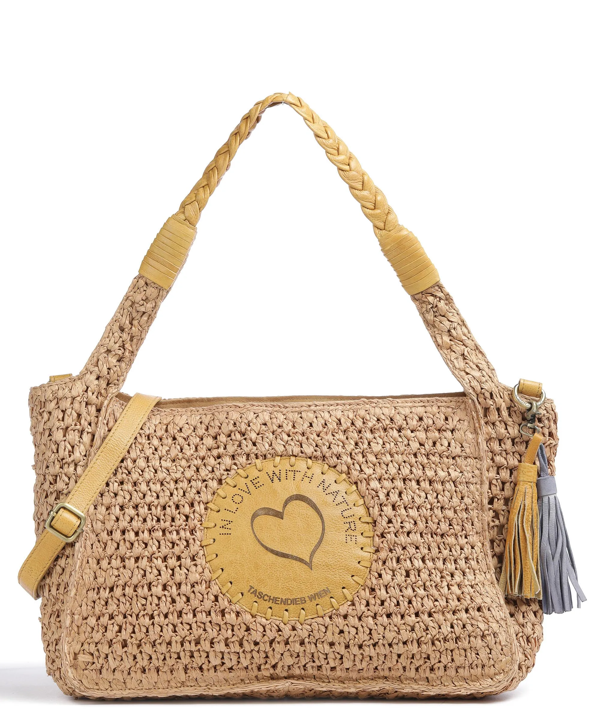  Taschendieb Wien Strandgasse 3 Borsa shopper libro beige/giallo  