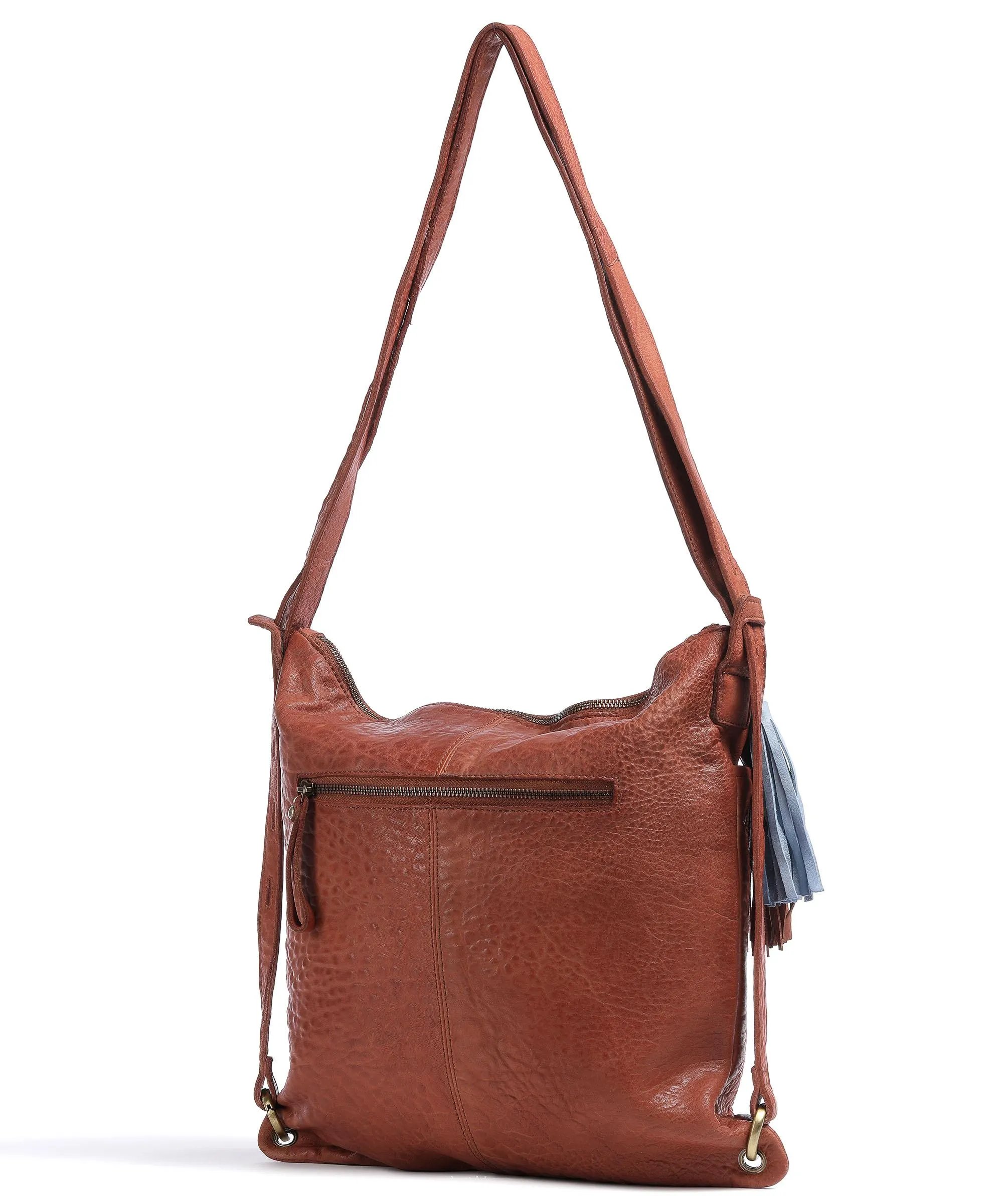  Taschendieb Wien Walfischgasse 2 Borsa a zainetto pelle di pecora marrone rosso  
