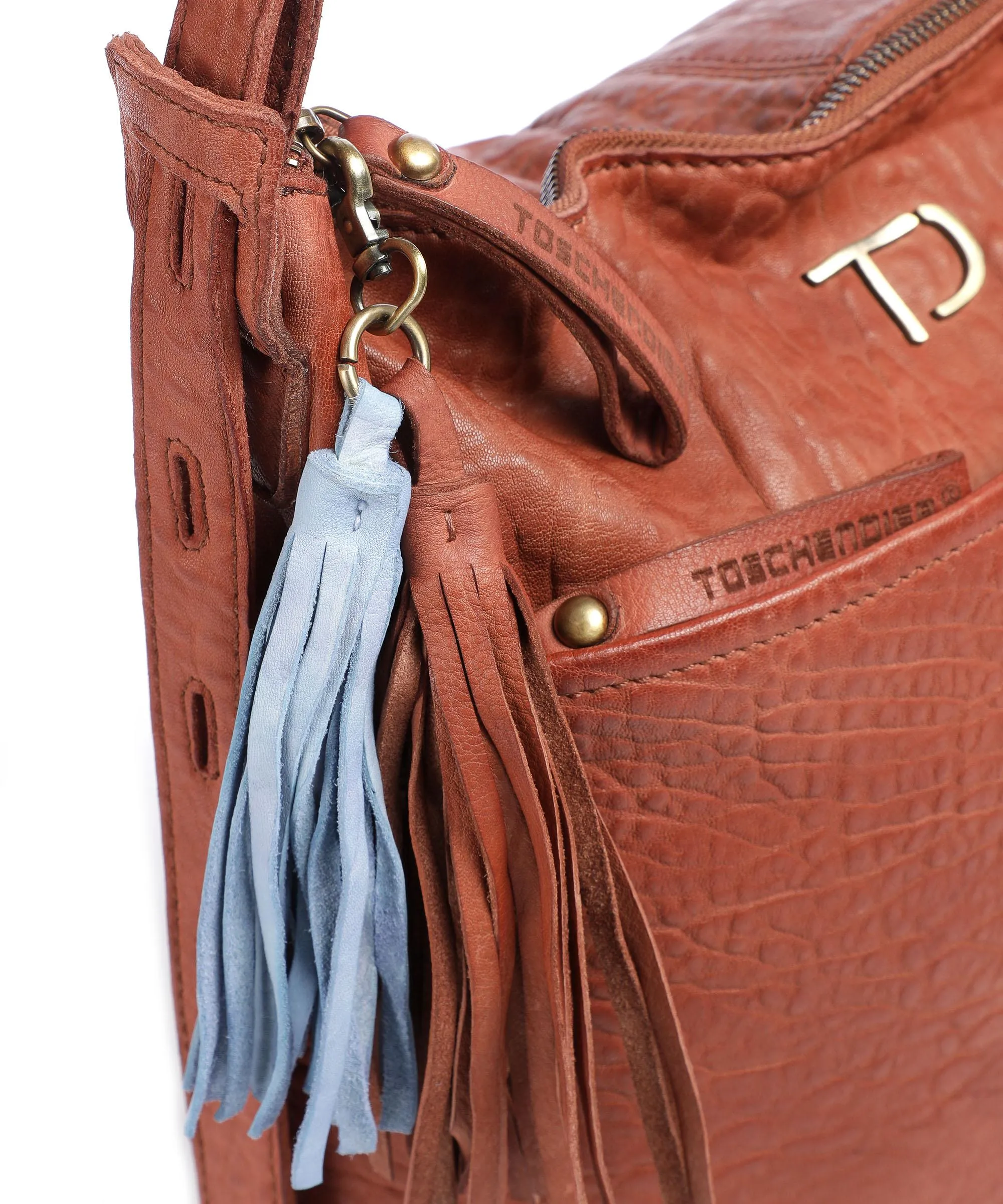  Taschendieb Wien Walfischgasse 2 Borsa a zainetto pelle di pecora marrone rosso  