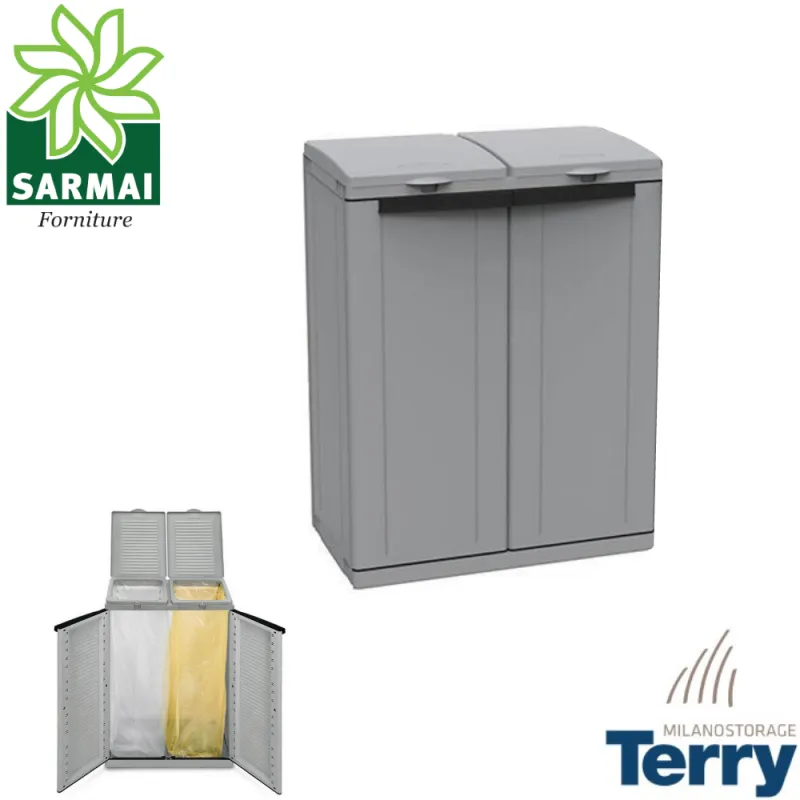 TERRY EcoLINE2 pattumiera per differenziata armadio resina per rifiuti