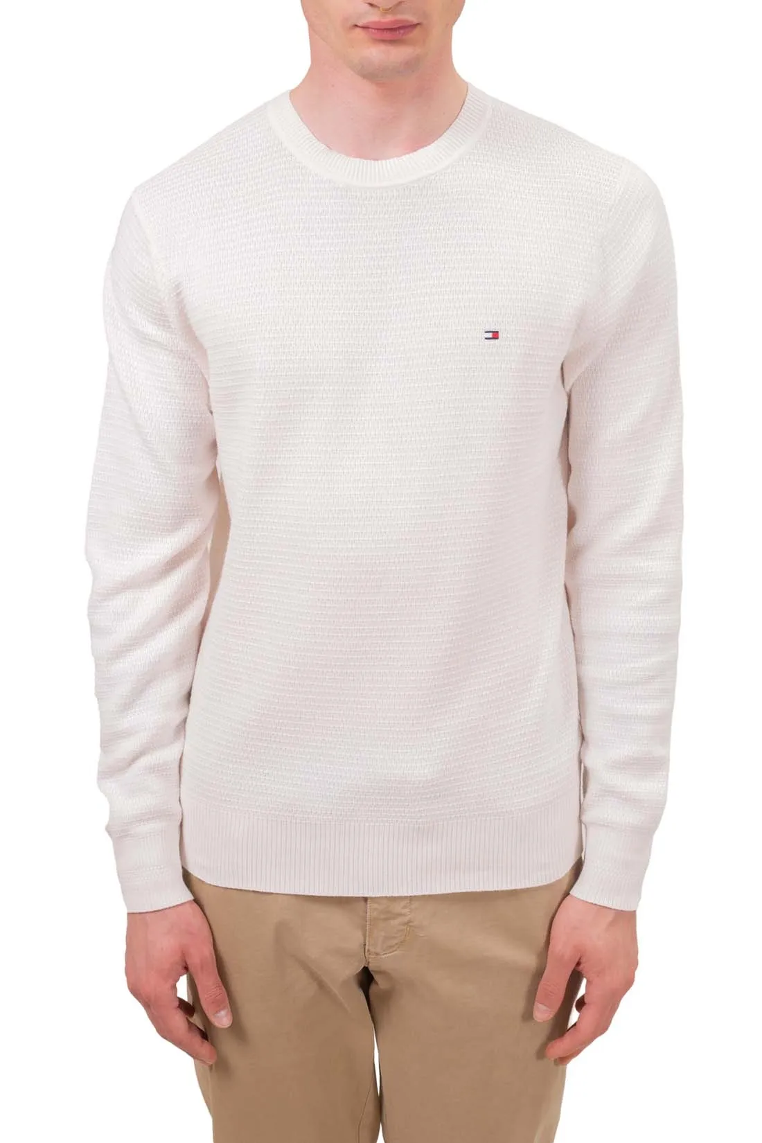 TOMMY HILFIGER Maglia uomo interlock con ricamo logo