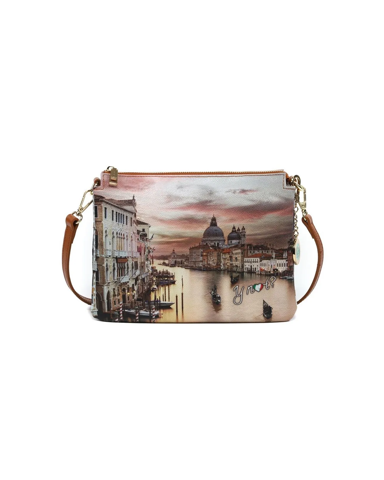 Ynot - Borsa a tracolla a tre scomparti in ecopelle Yesbag | Studioarch.com